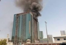 (Видео) Пожар в строящемся здании в Абу-Даби Новости ОАЭ